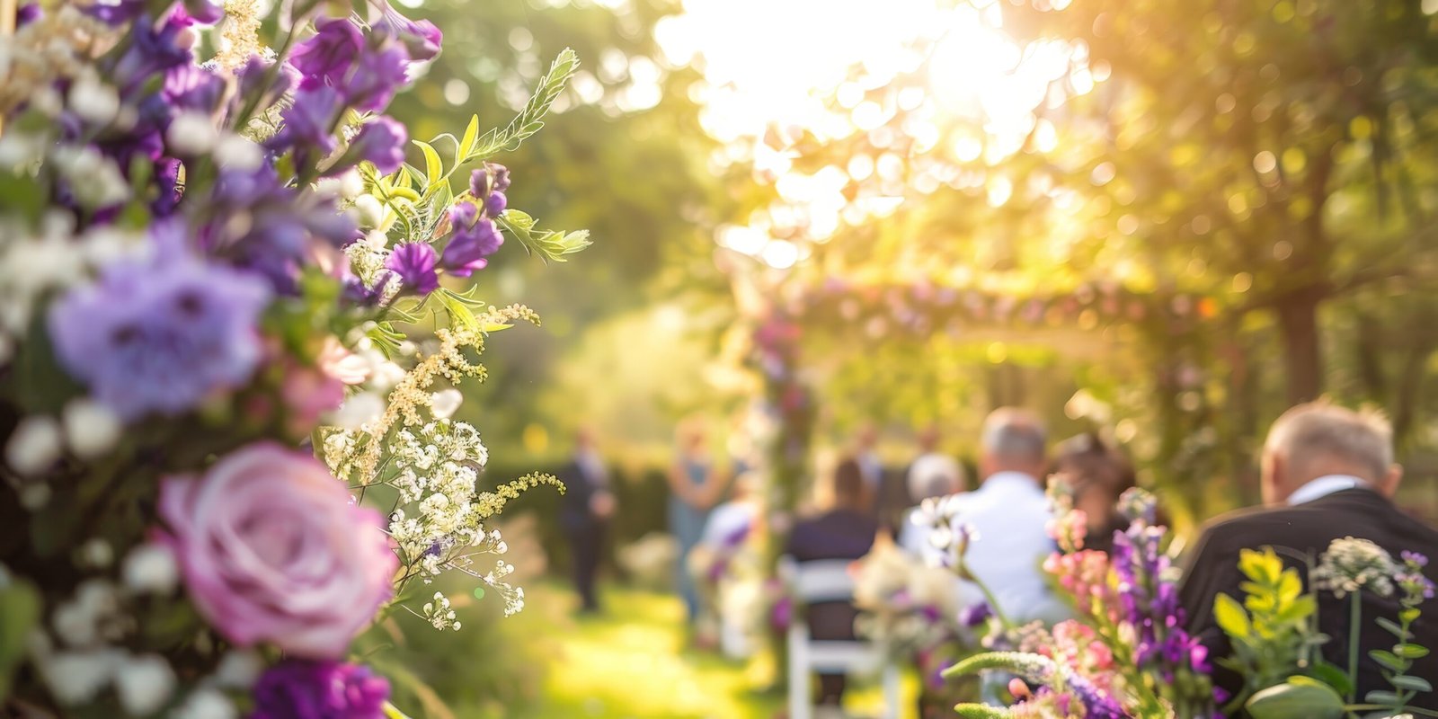 Boda en un jardín en primavera